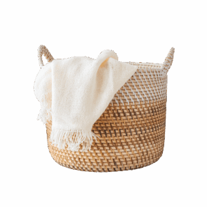 Rattan clothes basket
