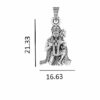 Sterling Silver (92.5% purity) God Hanuman Chain Pendant (Pendant with Chain-22 inches) for Men Pure Silver Lord Bajrang Bali Chain Locket for Good Health & Wealth