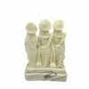 White Ram Darbar Idol, Ram Parivaar Murti, Religious Gift for Office, Home Decor, Temple, Spiritual Gift Decorative Showpiece - 15 cm (Resin, White)