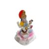 Maa Saraswati Ji Idol Figurine Touch Marble Decorative Showpiece 9.5 cm Polyresin Multicolor -1Pc