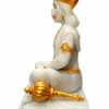 Beautifully Handcrafted Marble Panchmukhi Hanuman Ji Idol for Home Temple Statue Showpiece-Size (White-10 Inch)
