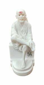 Plastic Shirdi Sai Baba Idol, 4.5 Inch, White