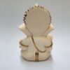 Peach Ivory Finish Ganesha Idol Car Dashboard Idol Home Decor Gifting Diwali Showpiece 3.5" Inches