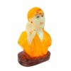 S A Gifts Shirdi Sai Baba Marble Dust Idol Murti for Car Dashboard (Yellow, 4 INCH)