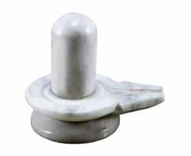 - Natural Marble Stone Shiva Lingam Shiv Ling Idol Murti for Daily Pooja Purpose - Baahubali Design Size (3.5")