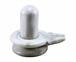 - Natural Marble Stone Shiva Lingam Shiv Ling Idol Murti for Daily Pooja Purpose - Baahubali Design Size (3.5")