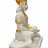 Beautifully Handcrafted Marble Panchmukhi Hanuman Ji Idol for Home Temple Statue Showpiece-Size (White-10 Inch)
