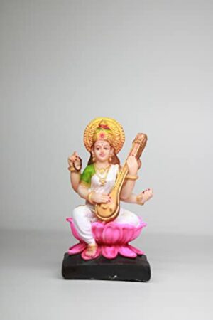 8 INCH Saraswati Idols for Home and Decoration for Pooja Purpose
