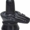 Black Marble Shiva Lingam Shivling (2 kg) 2 Kilogram Very Big Size Decorative Showpiece Decorative Showpiece - 8 inch (Marble, Black) shivling for Home Pooja, Black shivling