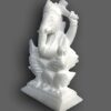 Marble Ganesh Ganesha Statue Murti Idol (5" Left Trunk), White, Pack of 1