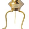 Shivling Jal Abhishek Stand Lota Set with Narmadeshwar Shivlingam Idol with Jaldhara Stone Jalheri Marble Nandi Brass Mahadev Shiv Trishul Brass Puja Thali Set of 7