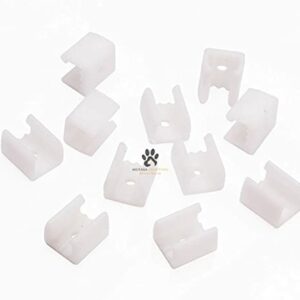 Mufasa Clips for LED Neon Light Rope,Plastic Buckle for Neon Light Flexible Accessories, 8MM X 16MM (Pack of 50)(White)