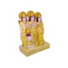Ram Darbar Murti - Lord Ram Sita Laxman and Hanuman Statue for Home & Office (Yellow Color, 6 Inch)
