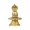 Metal Brass Shivling Figure Shiv Ling Statue/Idol for Puja and Gift Purpose Products Dimensions - (LxBxH - 6.5 x 5 x 7.5 Cm) Weight - 190 GMS, Golden Color, 1 Piece