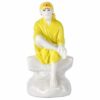 Sai Baba Polystone Washable Idol (Height : 3.5 Inch, Yellow)