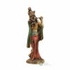 Cold Cast Resin Krishna Showpiece Antique Decor Thakur ji (10 Inches, Metal Finish)