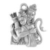 Sterling Silver (92.5% purity) God Ram Bhakat Hanuman Pendant for Men & Women Pure Silver Bhagwan Shri Ram and Hanuman Locket for Good Health & Wealth