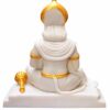 Beautifully Handcrafted Marble Panchmukhi Hanuman Ji Idol for Home Temple Statue Showpiece-Size (White-10 Inch)