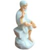 Home and Office Decor Italian Marble Statue Dust Saibaba Ashirwad Murti (White, Standard)