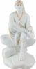 White Sai Baba Statue Murti Idol for Car Dashboard Home Pooja Gifted Idol Small Size 5 Inch