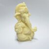 3D Ivory Ganesha Idol Ganesh for Car Dashboard Statue Ganpati Vinayaka Vinayagar Figurine Diwali Gifts Home Decor Luck, Success