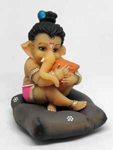 Ganpati Idol For Car Dashboard Lord Ganesha Statue For Home Decor Office Ganesh Ji Statue Gifts Showpiece(Resin)
