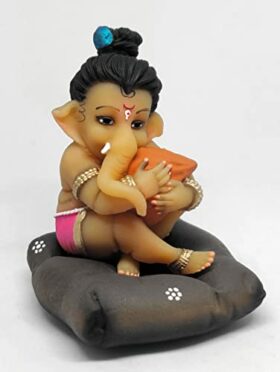 Ganpati Idol For Car Dashboard Lord Ganesha Statue For Home Decor Office Ganesh Ji Statue Gifts Showpiece(Resin)