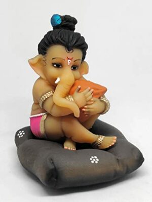 Ganpati Idol For Car Dashboard Lord Ganesha Statue For Home Decor Office Ganesh Ji Statue Gifts Showpiece(Resin)