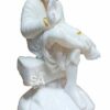 Italian Marble Ashirwad Hand Sai Baba Idol (4.5 Inch, White)