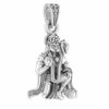 Sterling Silver (92.5% purity) God Hanuman Chain Pendant (Pendant with Chain-22 inches) for Men Pure Silver Lord Bajrang Bali Chain Locket for Good Health & Wealth