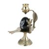 Shivling Idol Brass Sculpture Shiva Shivlingam Puja Abhishek Patra with Trishul and Nag Statue God Figurine Decor Gifts (3 x 2.6 x 4.7 Inches)