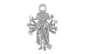 Sterling Silver (92.5% purity) God Panchmukhi Hanuman Pendant for Men & Women Pure Silver Lord Panchmukhi Hanuman (Big Size) Locket for Good Health & Wealth