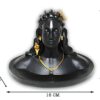 Polyrasin Lord Adiyogi Shiva Statue, Mahadev Murti Home/Office Decor and Car Dash Board (Matte Black, 16x10.5x11.5cm)