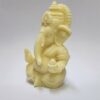 3D Ivory Ganesha Idol Ganesh for Car Dashboard Statue Ganpati Vinayaka Vinayagar Figurine Diwali Gifts Home Decor Luck, Success