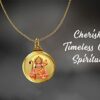 24K Double sided Gold Plated Pendant | 22 MM Flip Coin for Men, Women and children | Religious locket for Health & Wealth | Idol for gifting loved ones