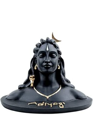 Resin Adiyogi Shiva Statue For Car Dash Board, Pooja & Gift, Mahadev Murti, Idol, Lord Adiyogi Shankara For Home & Office Decor, Pack of 1