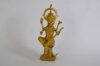 Brass Dhokra Home Decor Showpiece Hand Made Metal Statue with Feng Shui Vastu Significance (14 CM - Maa Saraswati with Bina Statue)