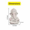 Ganesh Idol Ganesha Statue for Car Dashboard White (8 x 10 cms)
