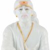 White Sai Baba Idol Statue for Pooja Home Decoration Showpiece 9 Inch