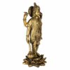 Brass Astadhatu Lord Bhagwan Vishnu Narayann Idol Holding Club Gon Lotus Statue for Home Decor Mandir Temple Puja Gift Vastu Dosh