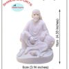shirdi saibaba Idol Marble/saibaba Idol for car Dashboard 11 cm