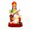 Goddess Maa Saraswati Idol, Saraswati Studydevi Murti Figurine Religious Pooja Gift Items and Murti for Mandir/Temple/Home/Office (White Color) (HXWXL-20CMX10CMX08CM)(Resin)