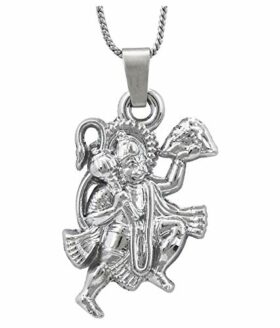 925-92.5 Sterling Silver Anjanaya (Hanuman) Fashion Pendant locket for Men Women Kids Boys and Girls (WITHOUT CHAIN)