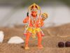 Gold Plated Lord Hanuman Car Dashboard God Idol - Hanuman Murti for Home - Balaji/Bajrangbali Murti for Pooja/Puja Gift (Size 10cm x 4.5cm).
