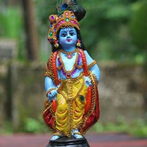 Fibreglass Vithoba Idol , 40 cm, Blue, 1 Piece