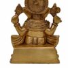 Ganesh Sitting On Chair Showpiece - 13.5 cm (Brass, Gold)