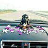 Polyresin Tialk Adiyogi Shiva Statue || Miniature Adiyogi Shiva Mahadev Idol with Rudraksha Mala Ideal for Car Dashboard, Home Decor, Pooja, Gifting, Good Luck & Peace
