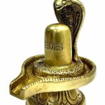 Brass Metal Shivling for Pooja Small Size Shiv Ling Statue Idol Puja Gift Purpose Home D?cor Mandir Temple Vastu Showpiece Height 3 Inches