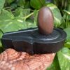 Shivling Jal Abhishek Stand Lota Set with Narmadeshwar Shivlingam Idol with Jaldhara Stone Jalheri Marble Nandi Brass Mahadev Shiv Trishul Brass Puja Thali Set of 7