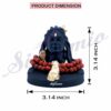 Efinito? Lord god Mahadev Bholenath Shivji Adiyogi Shiva Statue Idol Murti with Nandi for Car Dashboard with Rudraksh Mala Idle,Home Decor - Handcrafted Resin Figurine, Spiritual Gift for Meditation